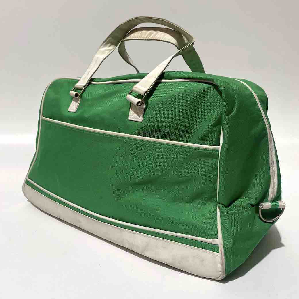 BAG, Retro Green White Canvas